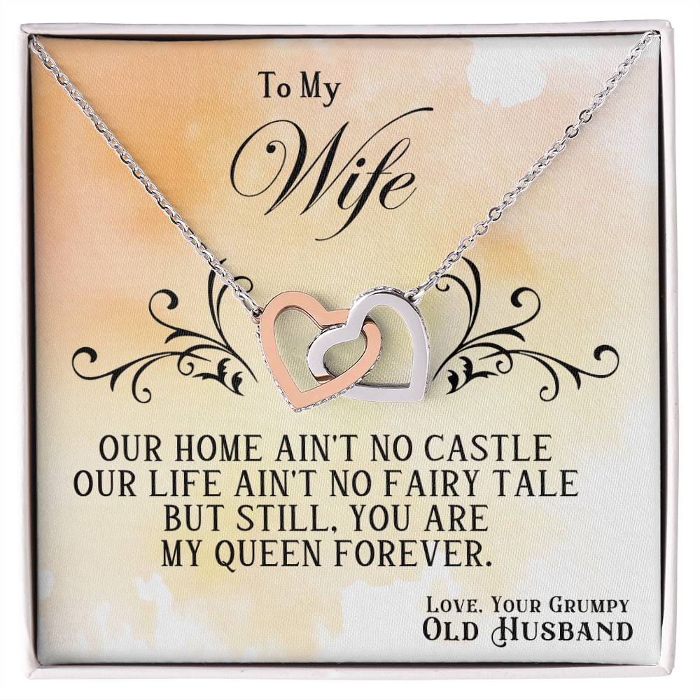 Best Gifts 305-My Queen To My Wife Interlocking Hearts Necklace 