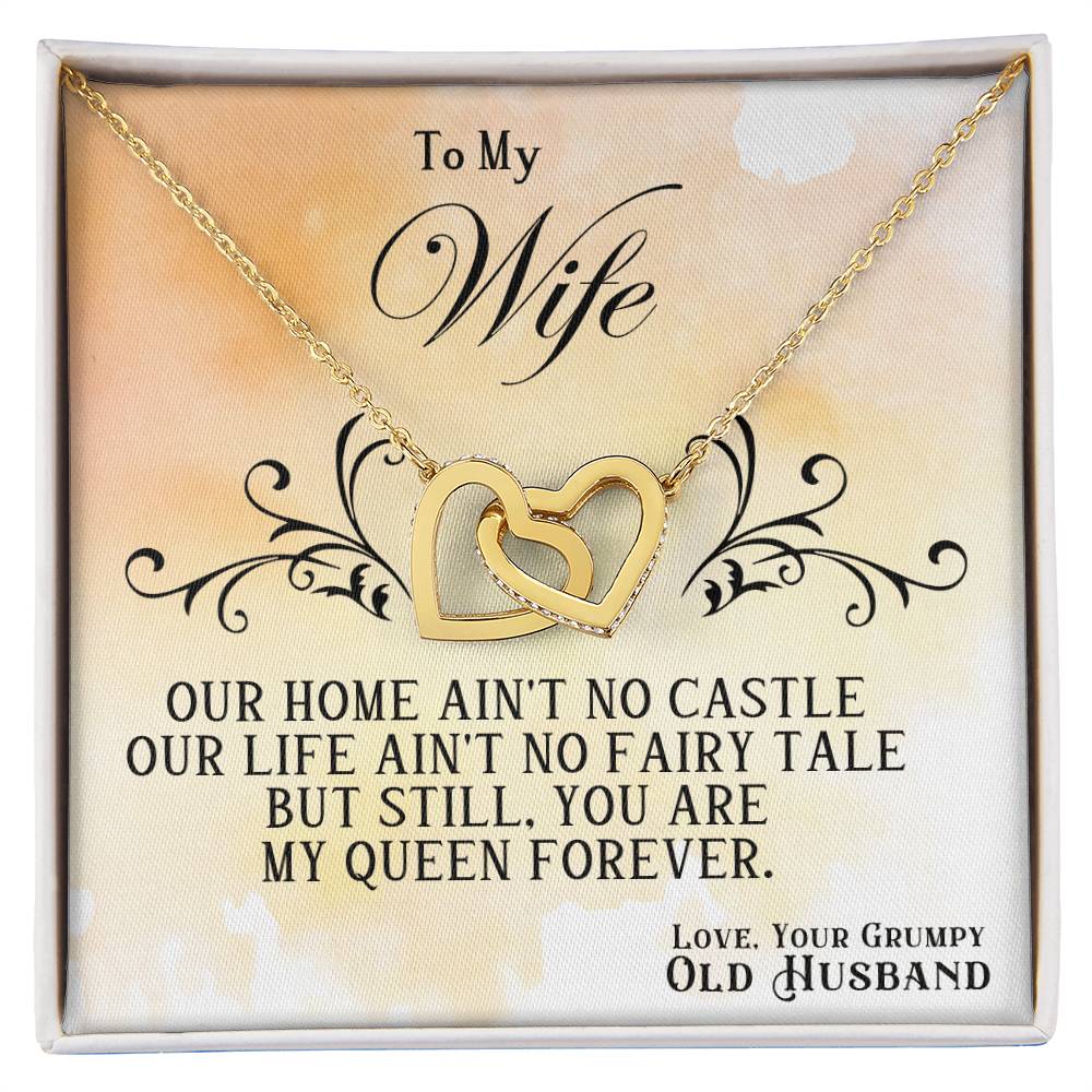 Best Gifts 305-My Queen To My Wife Interlocking Hearts Necklace 