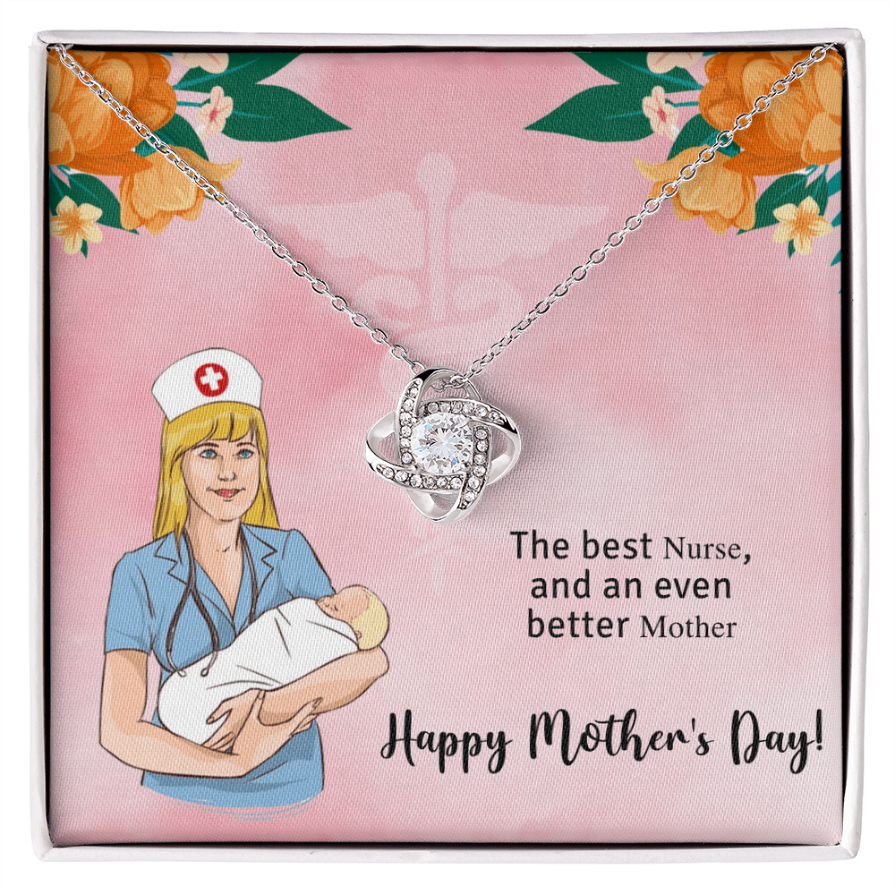 Best Gifts 305-Nurse Mom Love Knot Necklace Mother’s Day Jewelry from Daughter or Son