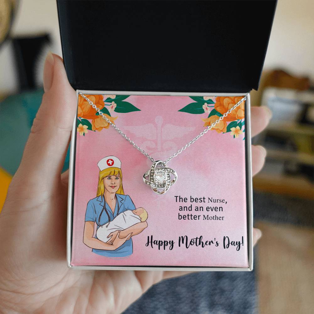 Best Gifts 305-Nurse Mom Love Knot Necklace Mother’s Day Jewelry from Daughter or Son