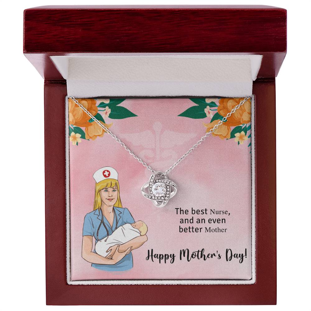 Best Gifts 305-Nurse Mom Love Knot Necklace Mother’s Day Jewelry from Daughter or Son