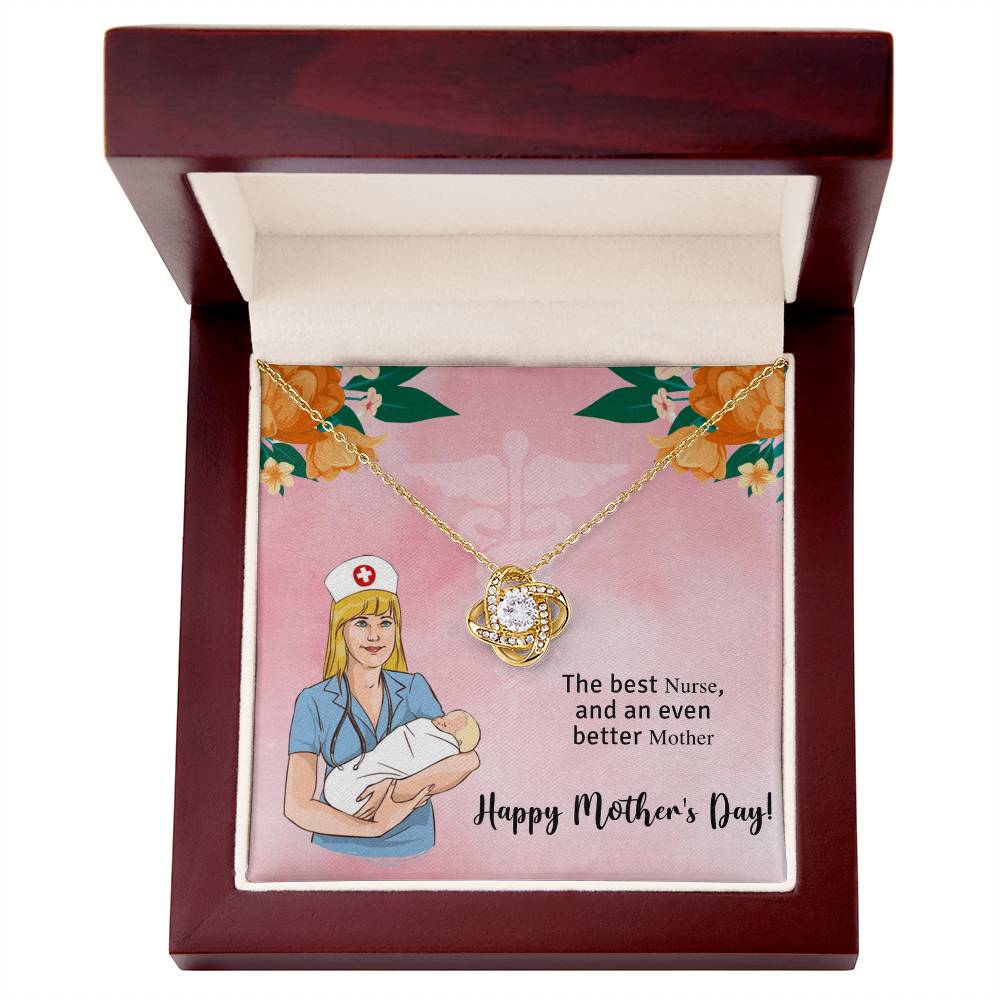 Best Gifts 305-Nurse Mom Love Knot Necklace Mother’s Day Jewelry from Daughter or Son