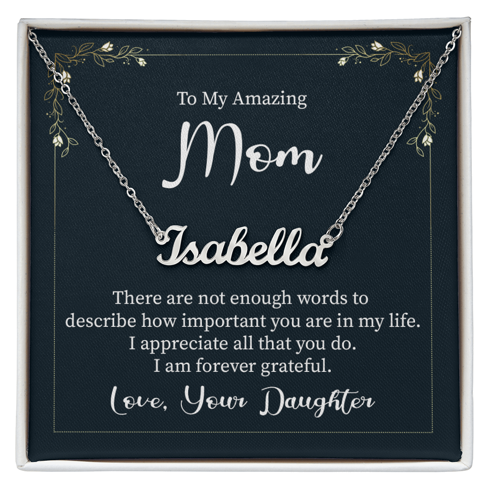 Best Gifts 305-Personalized Name Necklace Gift for Mom from Daughter