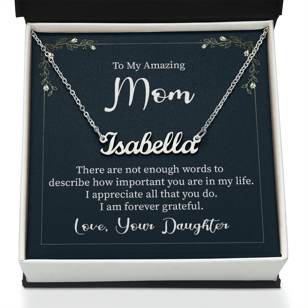 Best Gifts 305-Personalized Name Necklace Gift for Mom from Daughter