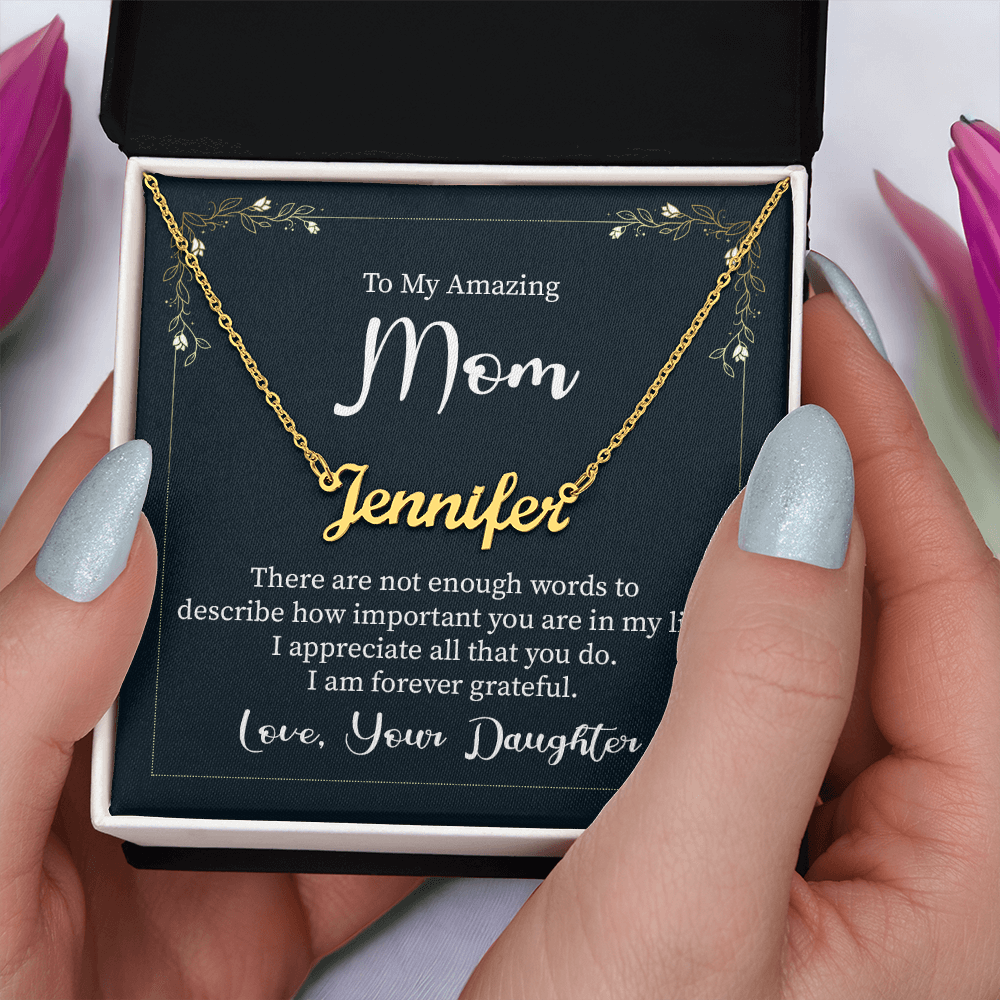 Best Gifts 305-Personalized Name Necklace Gift for Mom from Daughter