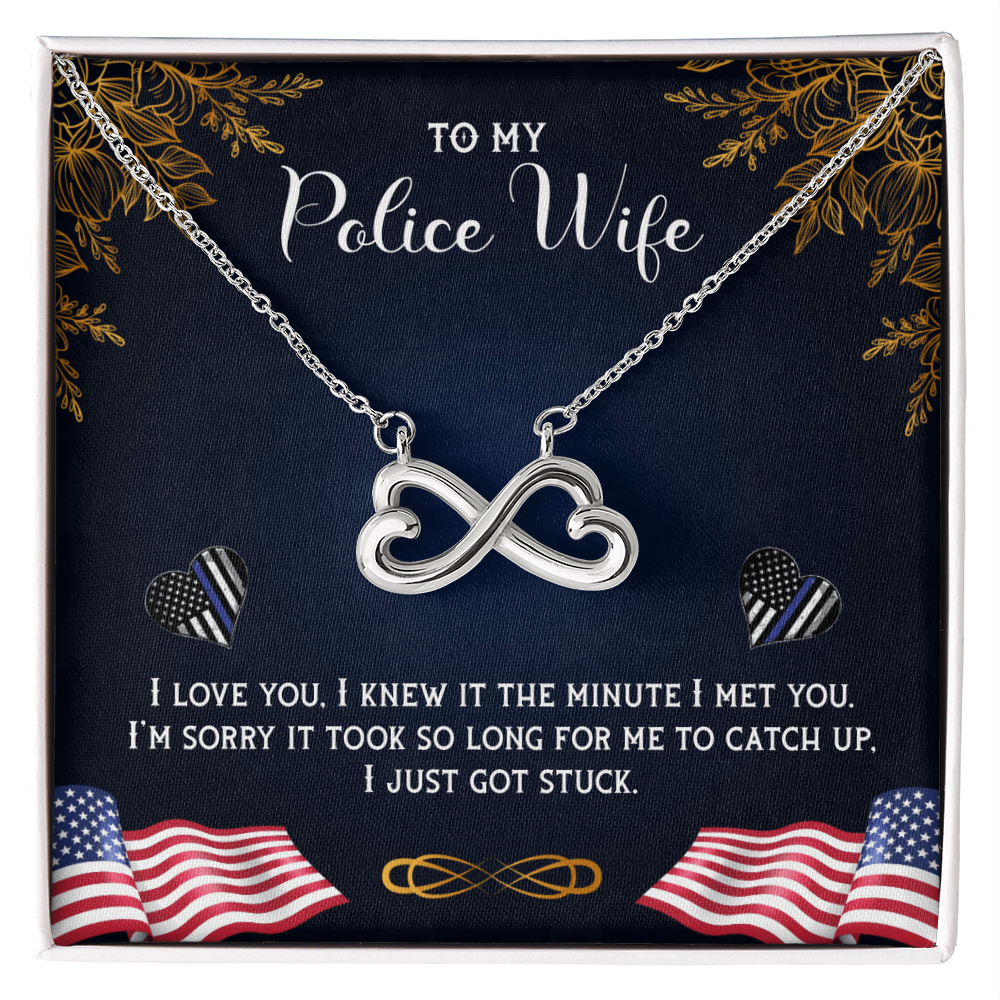 Best Gifts 305-Police Wife Infinity Necklace Endless Love Jewelry