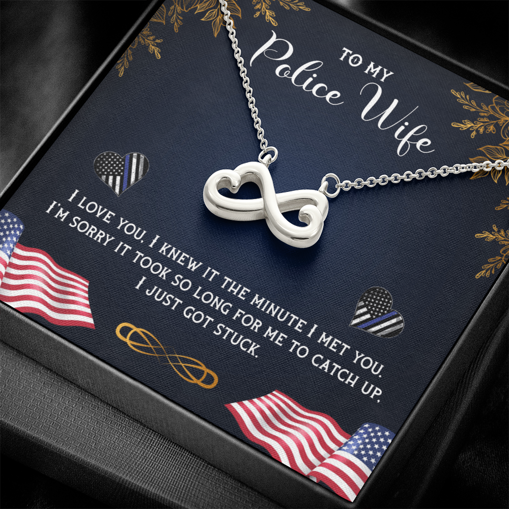 Best Gifts 305-Police Wife Infinity Necklace Endless Love Jewelry