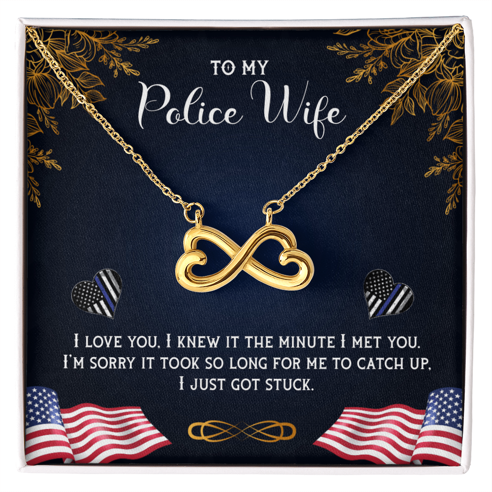 Best Gifts 305-Police Wife Infinity Necklace Endless Love Jewelry