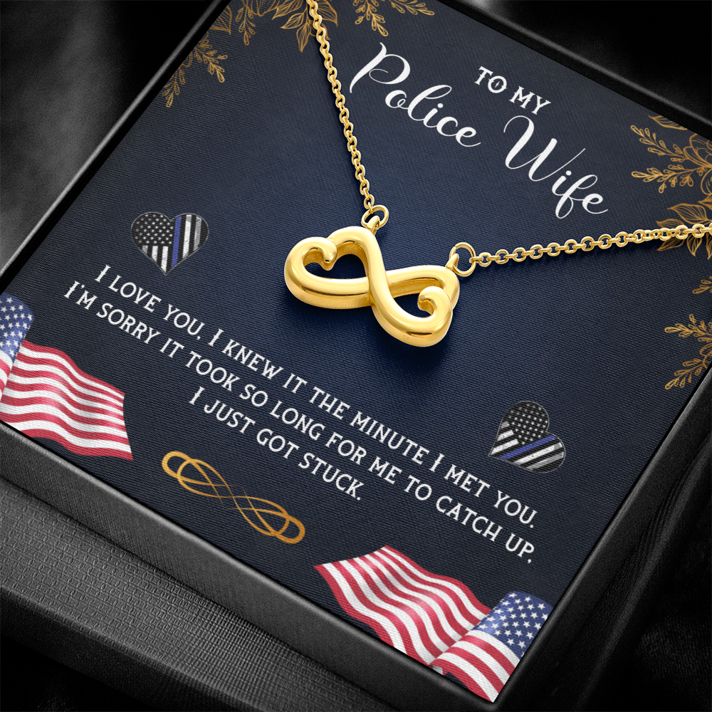 Best Gifts 305-Police Wife Infinity Necklace Endless Love Jewelry