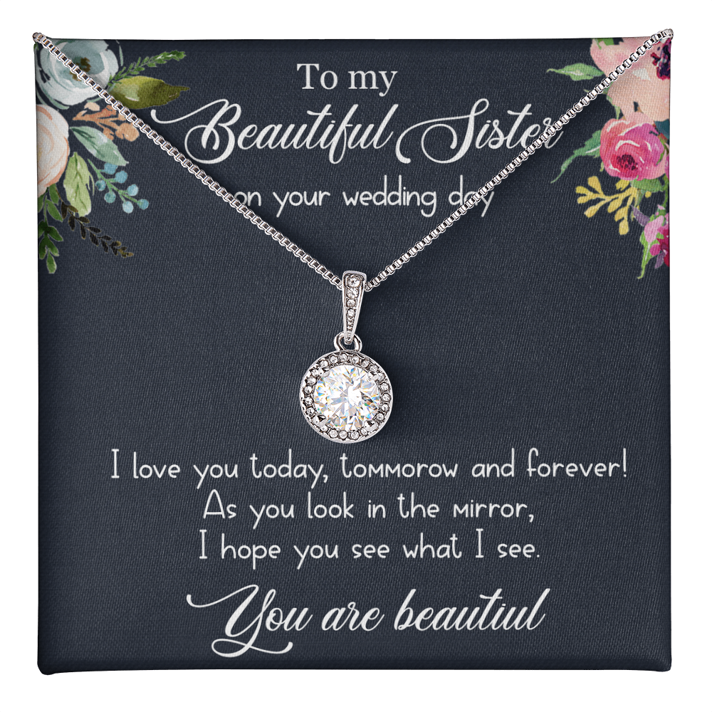 Best Gifts 305-Sister Wedding Day Eternal Hope Necklace Gift