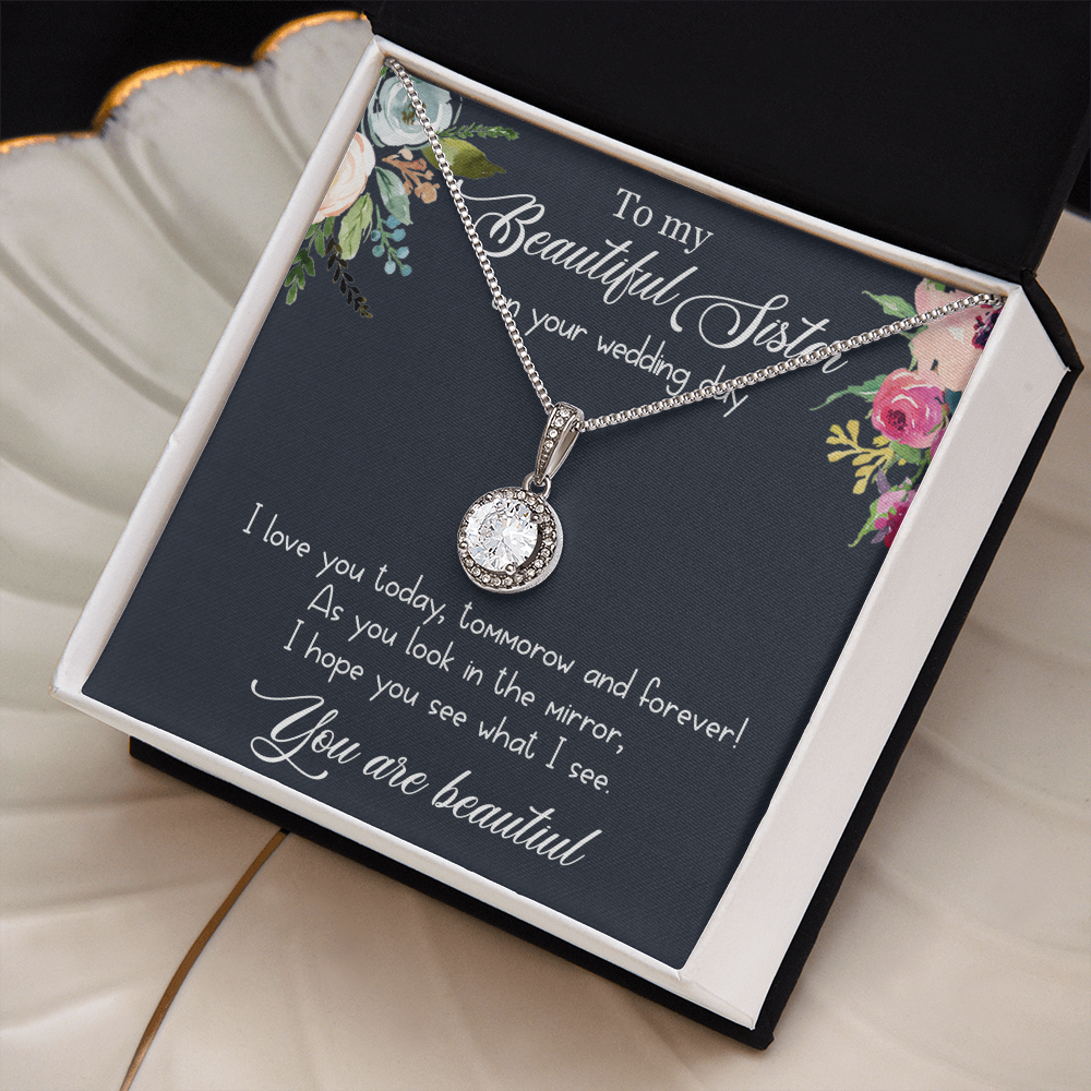 Best Gifts 305-Sister Wedding Day Eternal Hope Necklace Gift