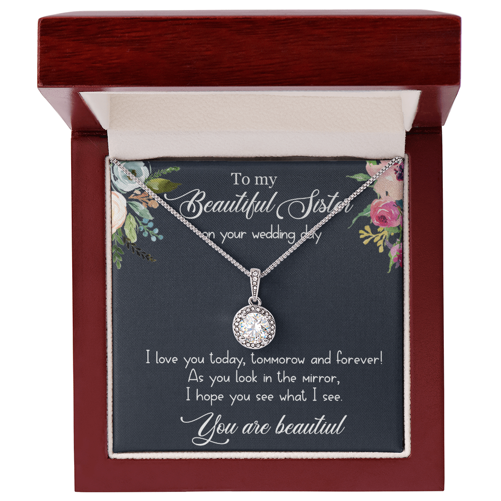 Best Gifts 305-Sister Wedding Day Eternal Hope Necklace Gift