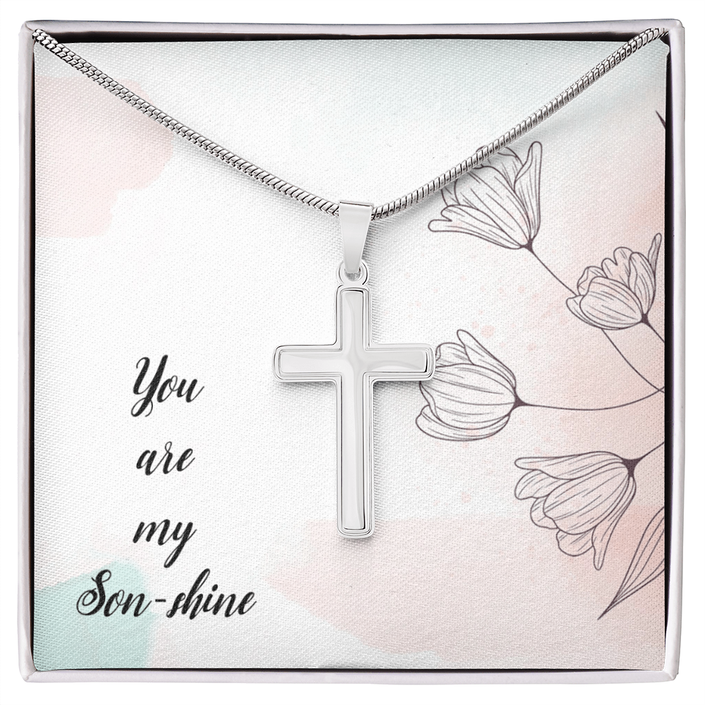 Best Gifts 305-Son-Shine Gift Cross Necklace – Faith Jewelry Keepsake from Mom or Dad