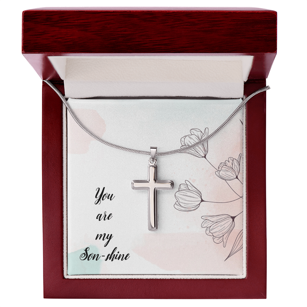 Best Gifts 305-Son-Shine Gift Cross Necklace – Faith Jewelry Keepsake from Mom or Dad