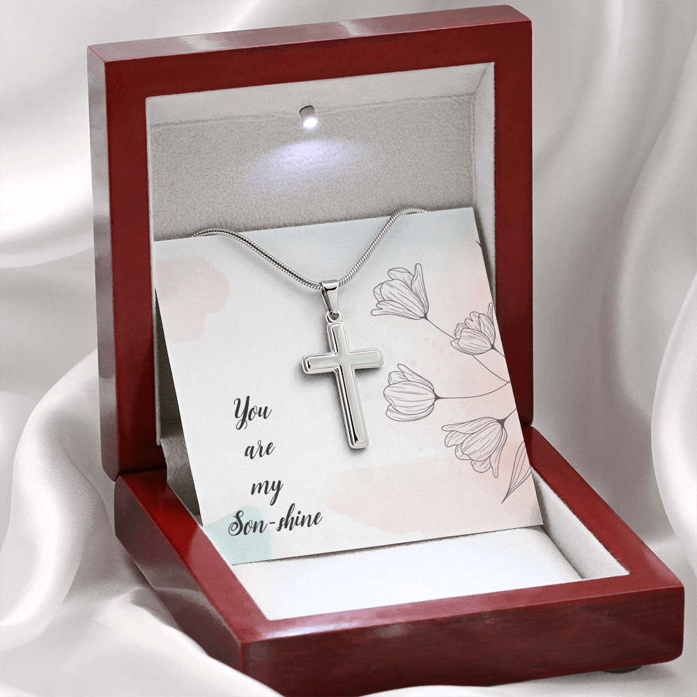 Best Gifts 305-Son-Shine Gift Cross Necklace – Faith Jewelry Keepsake from Mom or Dad