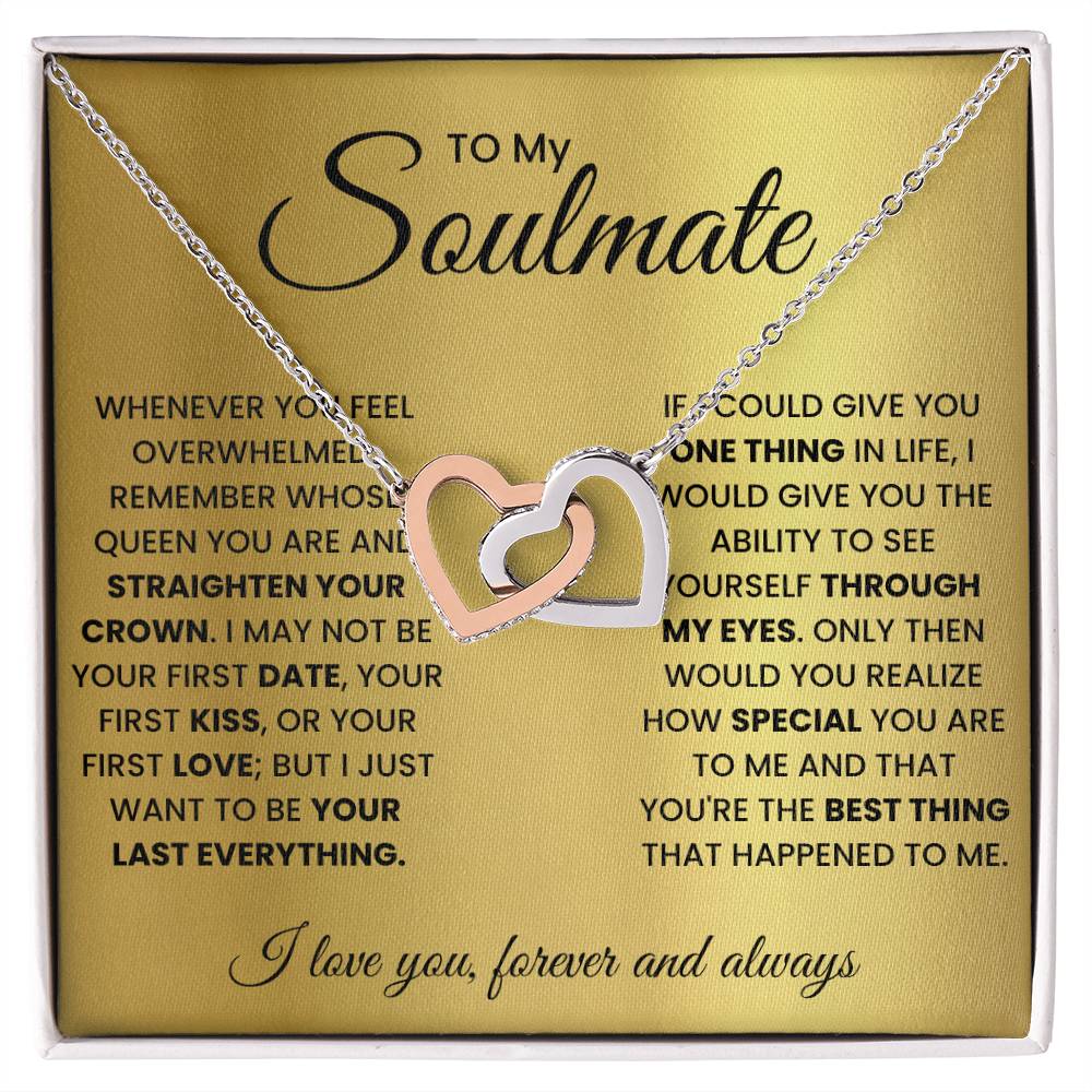 Best Gifts 305-Soulmate Interlocking Hearts Necklace Gift