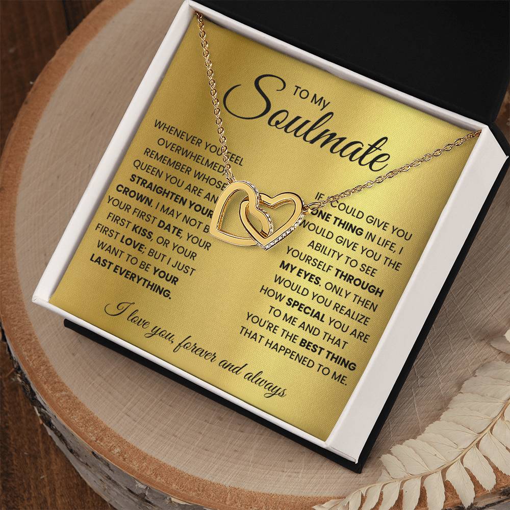 Best Gifts 305-Soulmate Interlocking Hearts Necklace Gift
