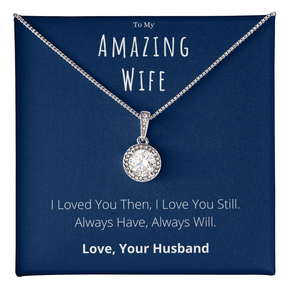 Best Gifts 305-To My Amazing Wife Eternal Hope Necklace with Love Message from Husband