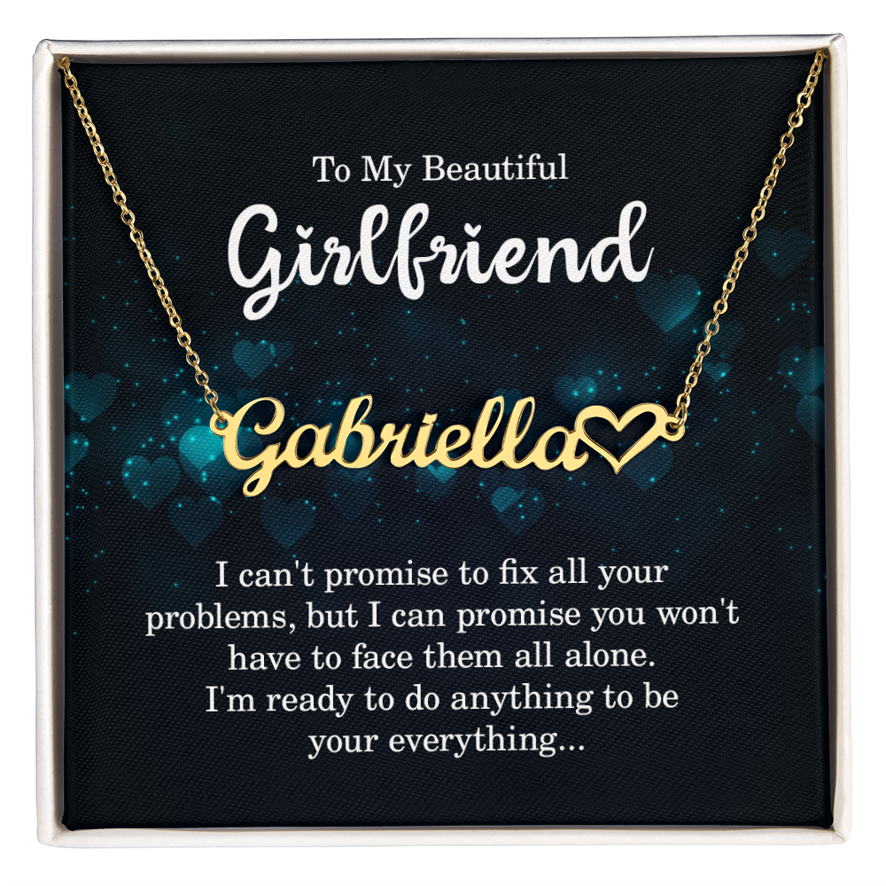 Best Gifts 305-To My Beautiful Girlfriend Personalized Heart Name Necklace