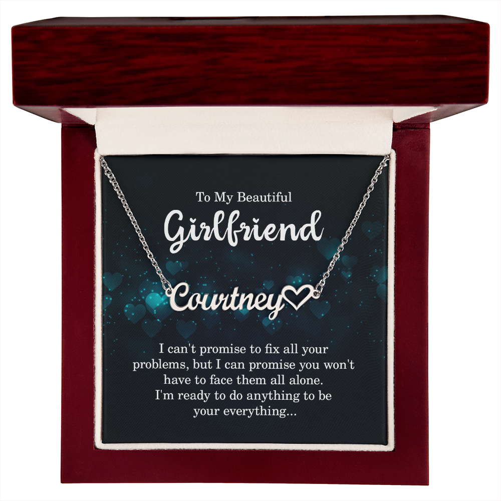 Best Gifts 305-To My Beautiful Girlfriend Personalized Heart Name Necklace