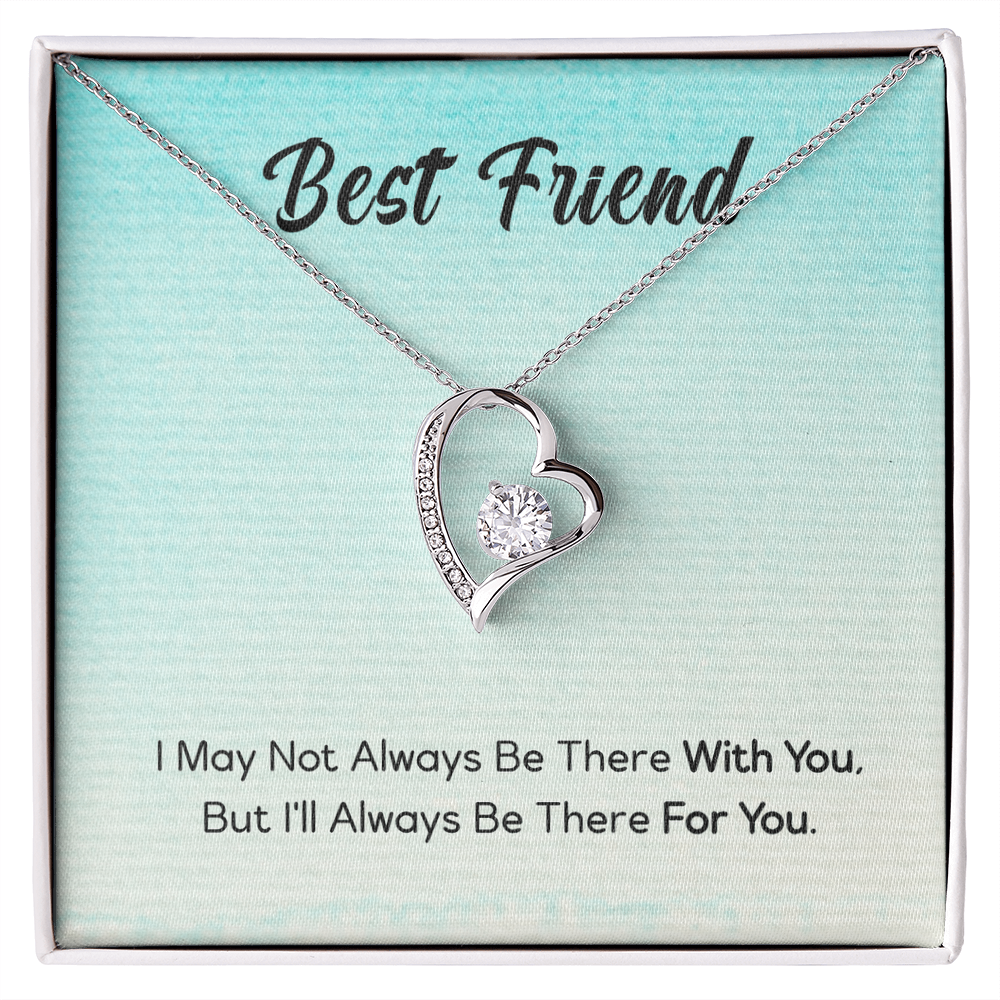 Best Gifts 305-To My Best Friend Forever Love Necklace with CZ Heart Pendant