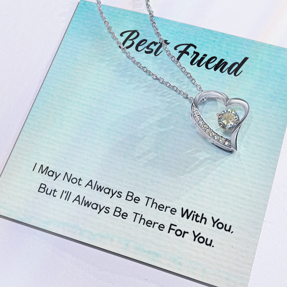 Best Gifts 305-To My Best Friend Forever Love Necklace with CZ Heart Pendant