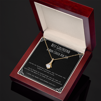 Best Gifts 305-To My Best Girlfriend Alluring Beauty Necklace from Boyfriend