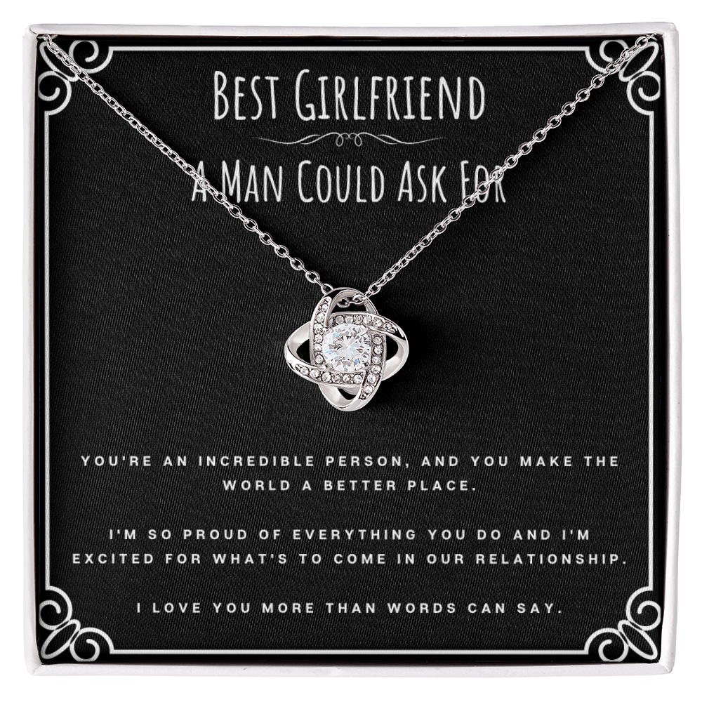 Best Gifts 305-To My Best Girlfriend Love Knot Necklace from Boyfriend