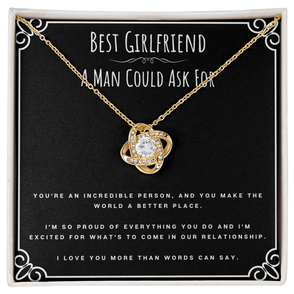 Best Gifts 305-To My Best Girlfriend Love Knot Necklace from Boyfriend