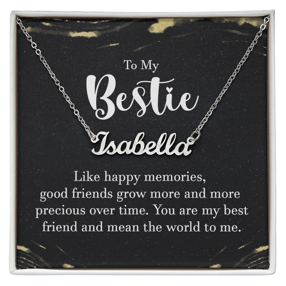 Best Gifts 305-To My Bestie Personalized Name Necklace Best Friend Gift