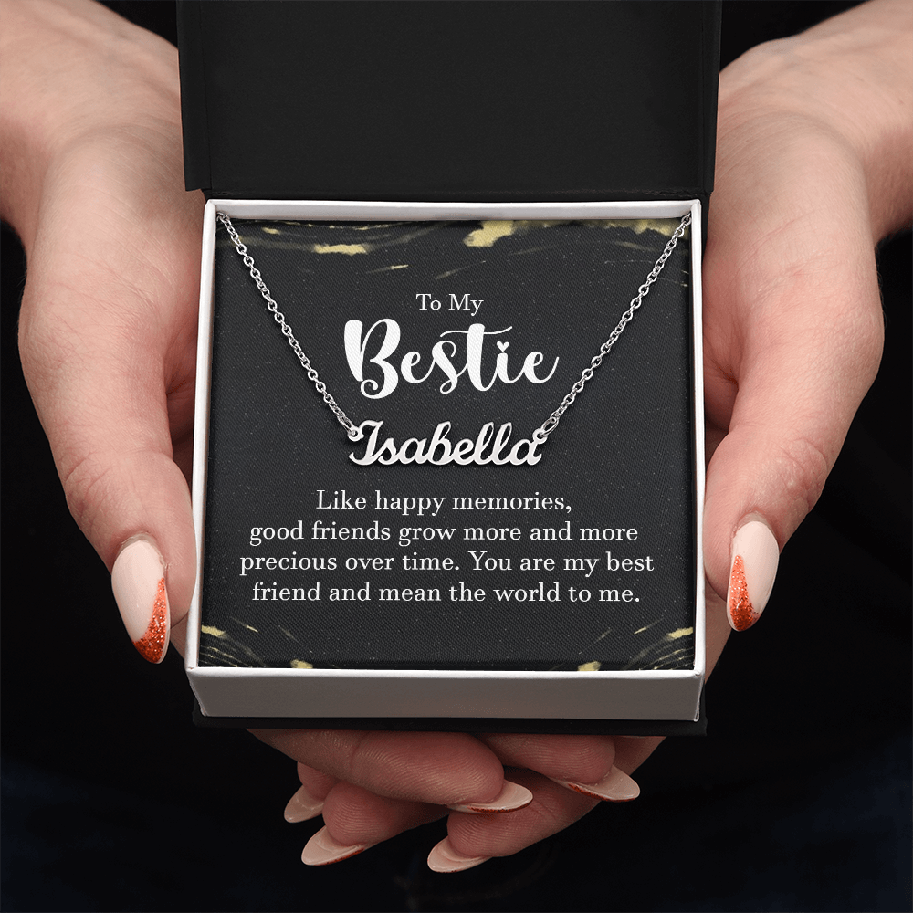 Best Gifts 305-To My Bestie Personalized Name Necklace Best Friend Gift