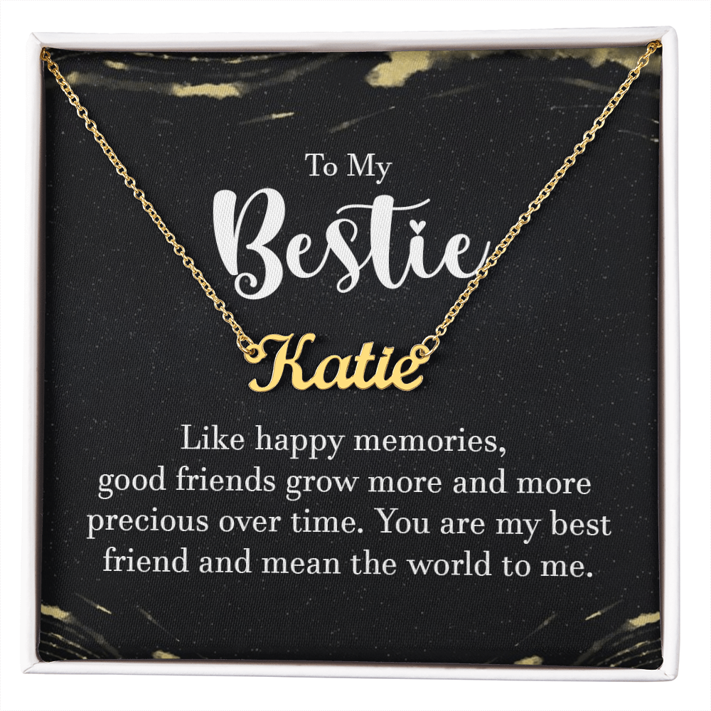 Best Gifts 305-To My Bestie Personalized Name Necklace Best Friend Gift