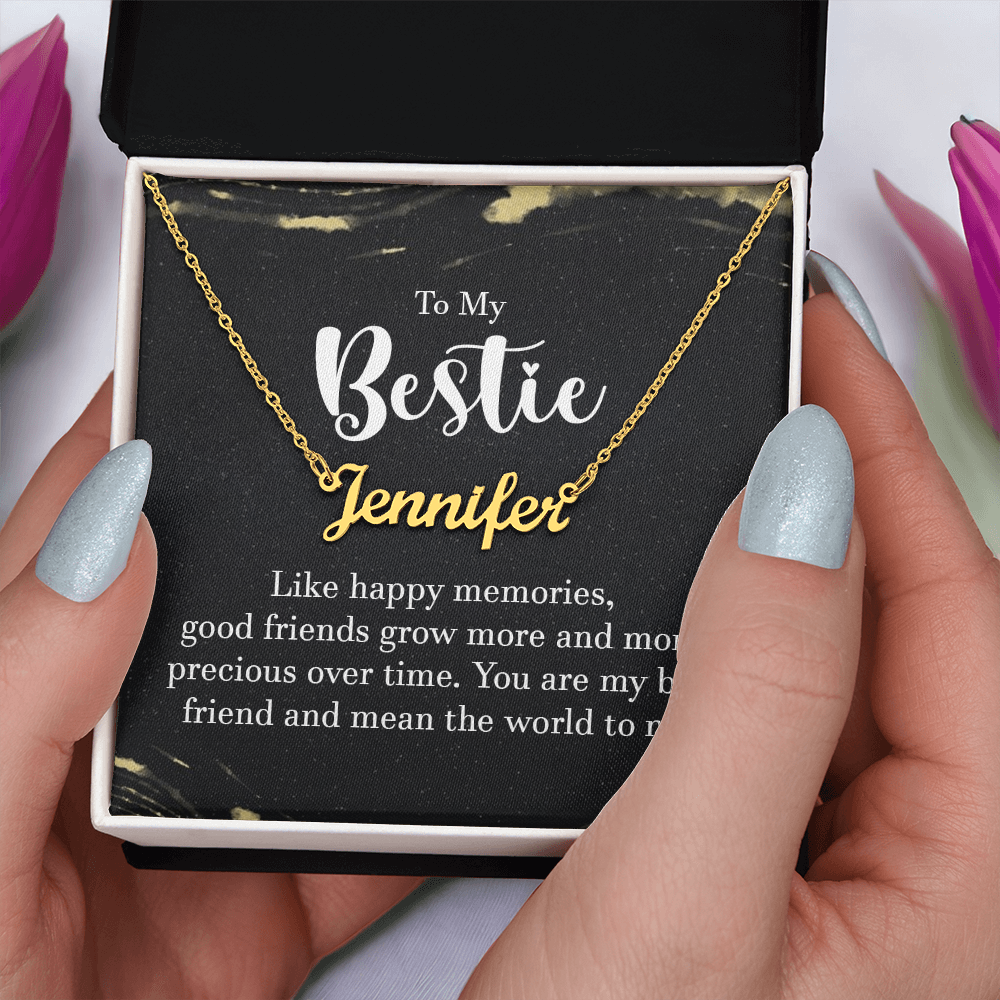 Best Gifts 305-To My Bestie Personalized Name Necklace Best Friend Gift