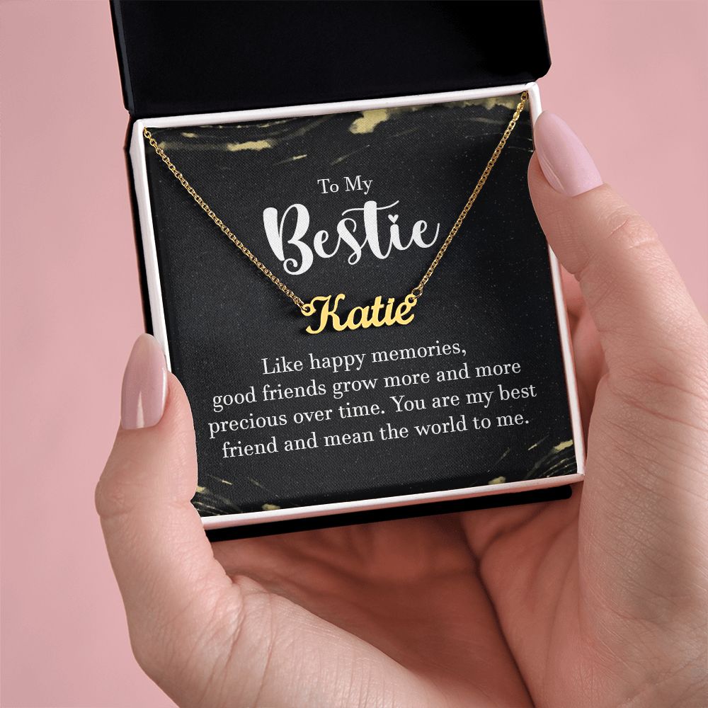 Best Gifts 305-To My Bestie Personalized Name Necklace Best Friend Gift
