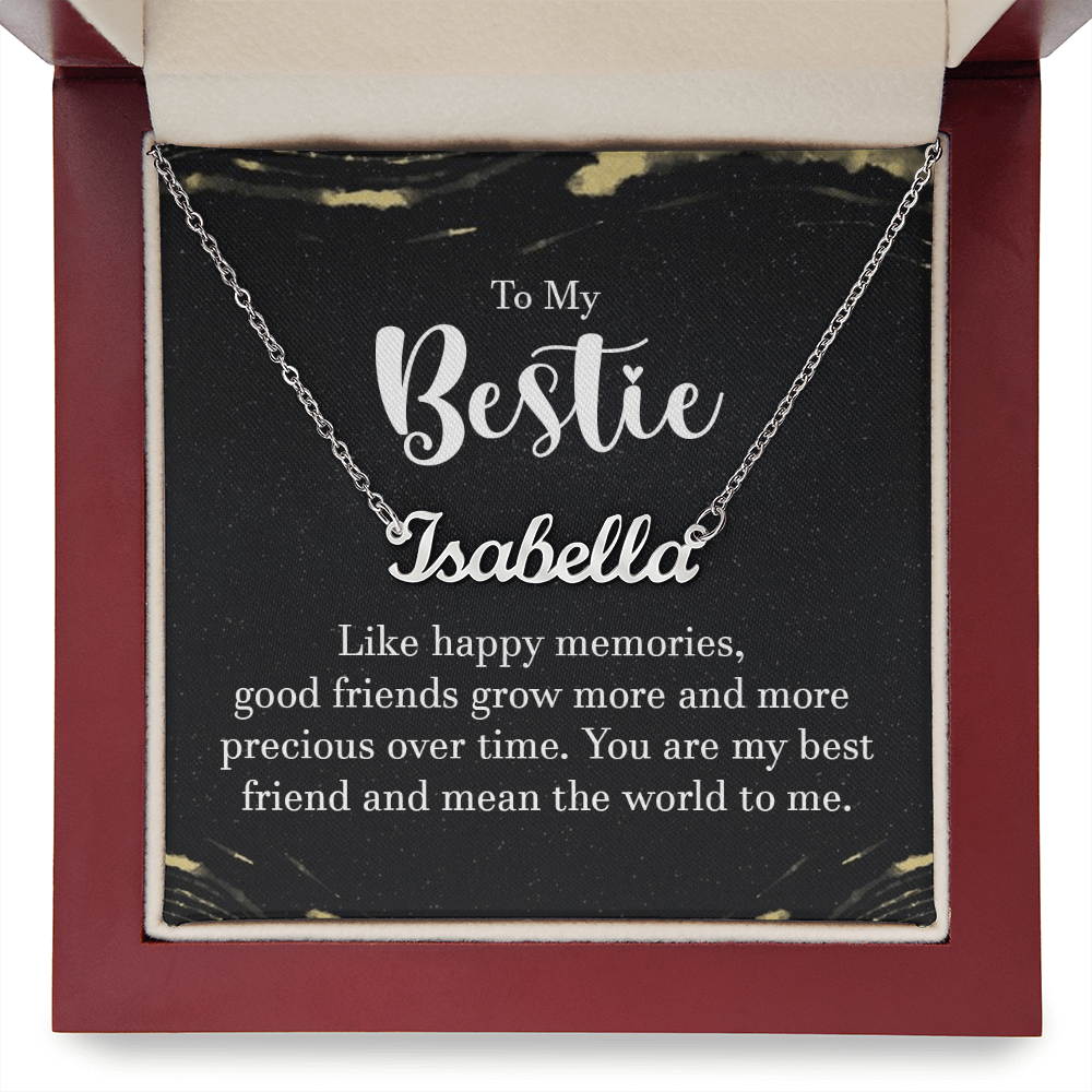 Best Gifts 305-To My Bestie Personalized Name Necklace Best Friend Gift