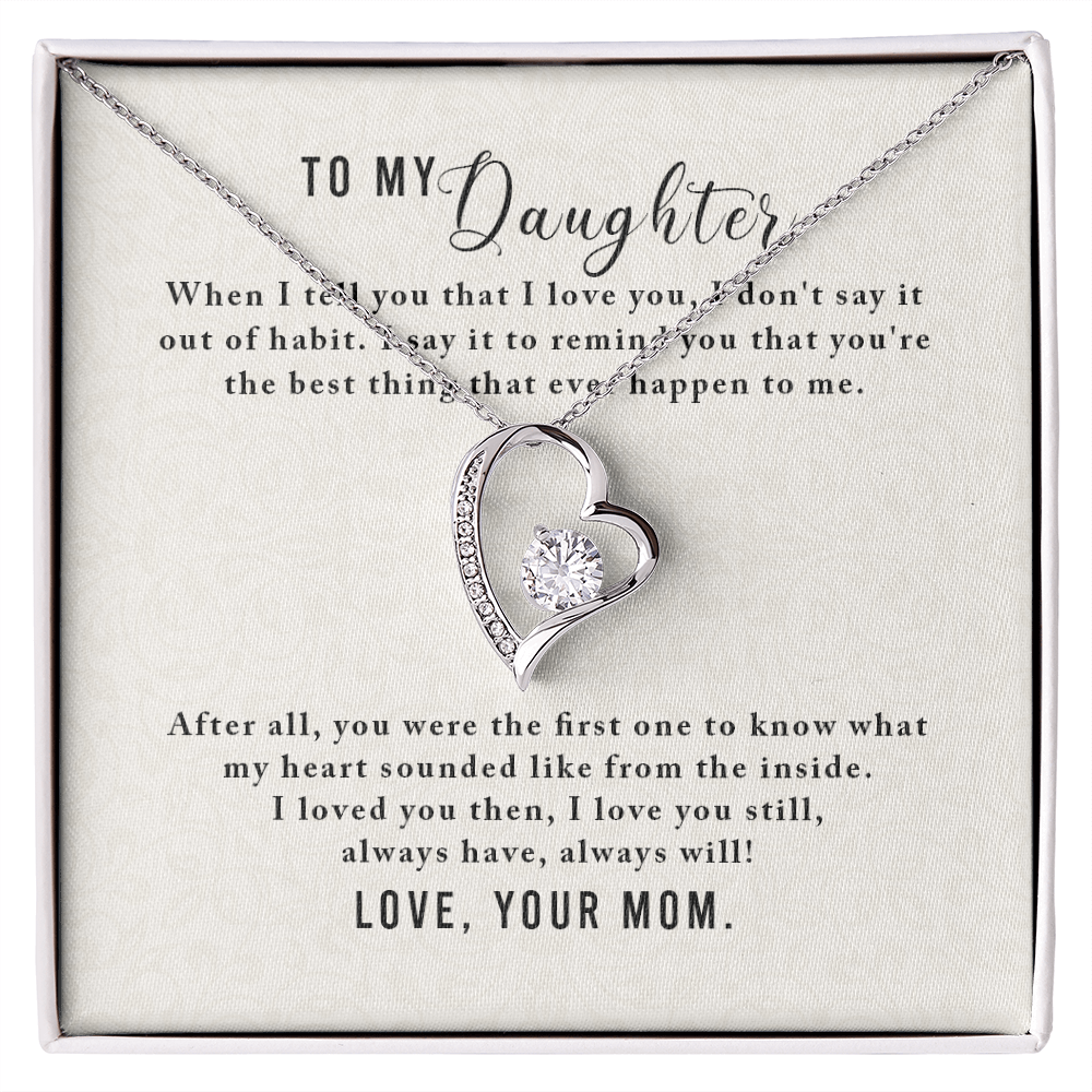 Best Gifts 305-To My Daughter Appreciation Necklace – Heart Pendant Gift from Mom