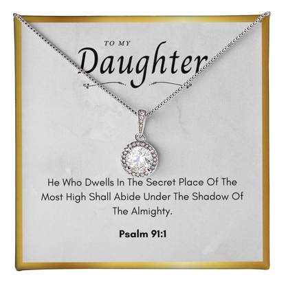 Best Gifts 305-To My Daughter Eternal Hope Necklace with Psalm 91:1 Card from Mom or Dad