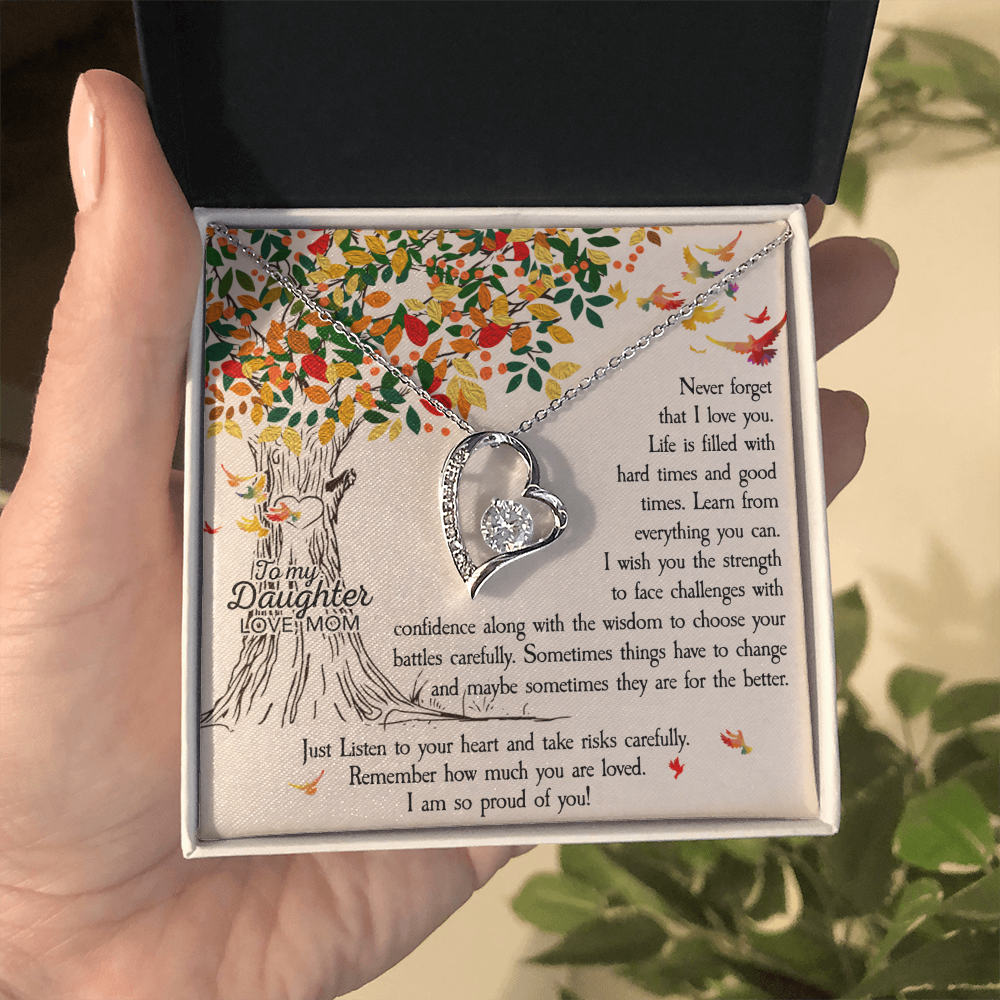 Best Gifts 305-To My Daughter Forever Love Heart Pendant Necklace Gift from Mom
