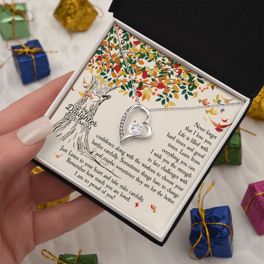 Best Gifts 305-To My Daughter Forever Love Heart Pendant Necklace Gift from Mom