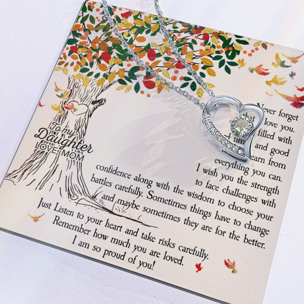 Best Gifts 305-To My Daughter Forever Love Heart Pendant Necklace Gift from Mom