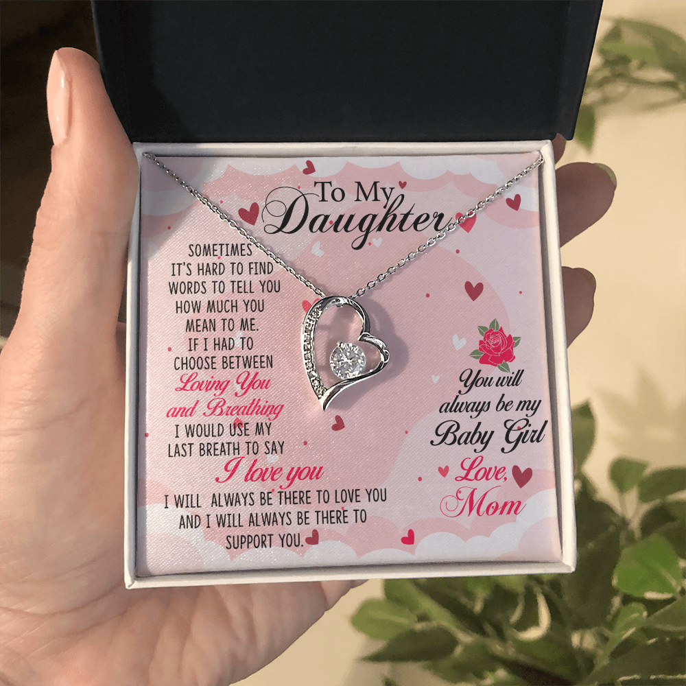 Best Gifts 305-To My Daughter Forever Love Necklace with Sentimental Card