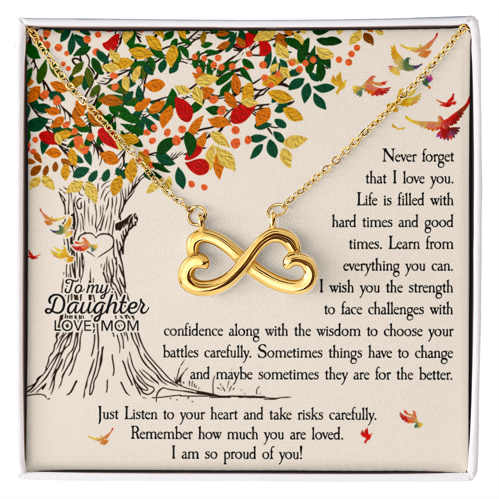 Best Gifts 305-To My Daughter Infinity Heart Necklace Gift from Mom