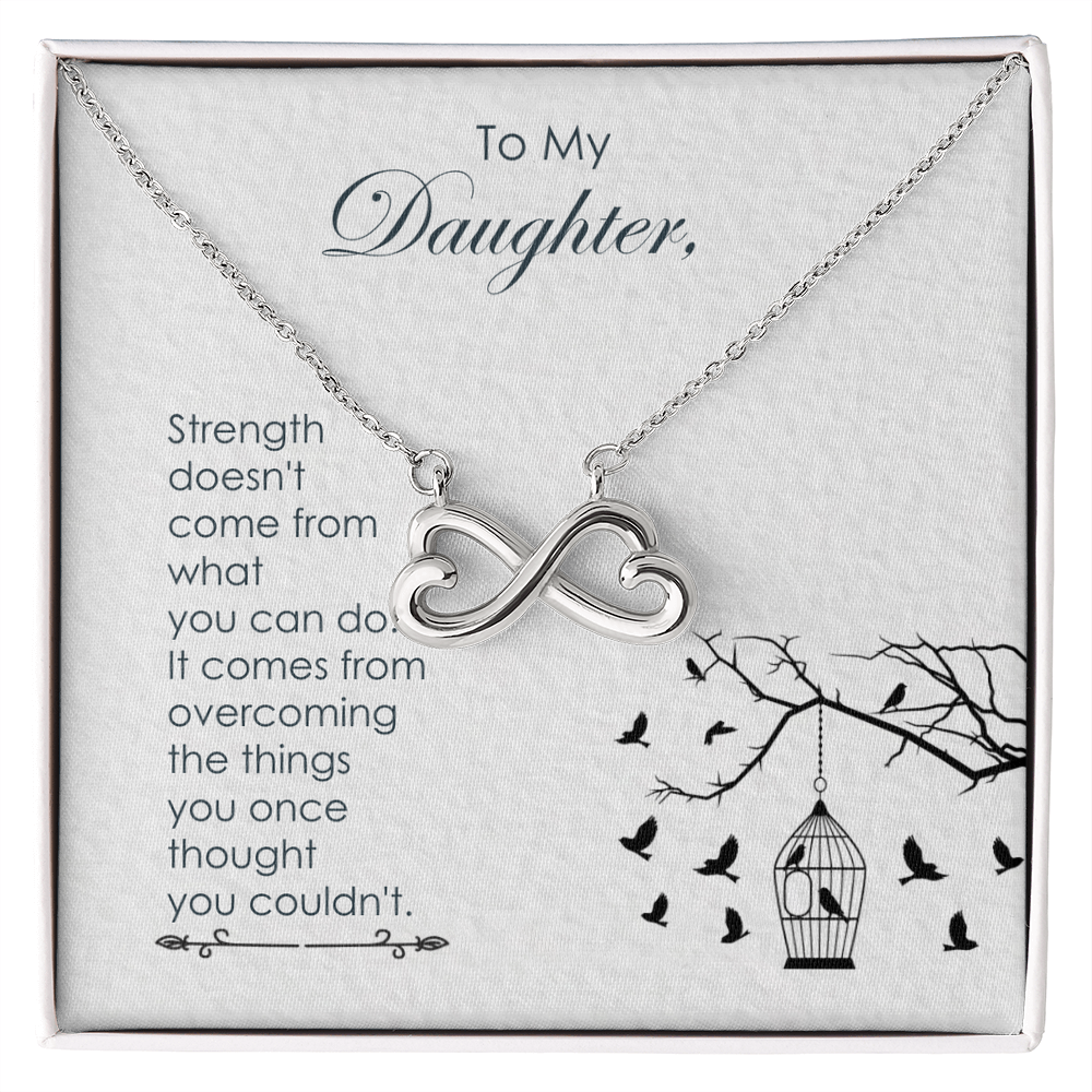 Best Gifts 305-To My Daughter Infinity Heart Necklace Gift from Parents