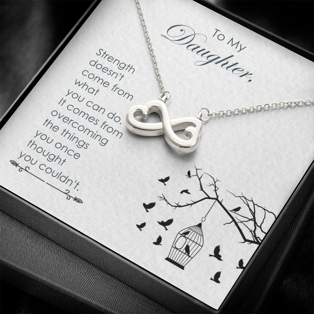 Best Gifts 305-To My Daughter Infinity Heart Necklace Gift from Parents