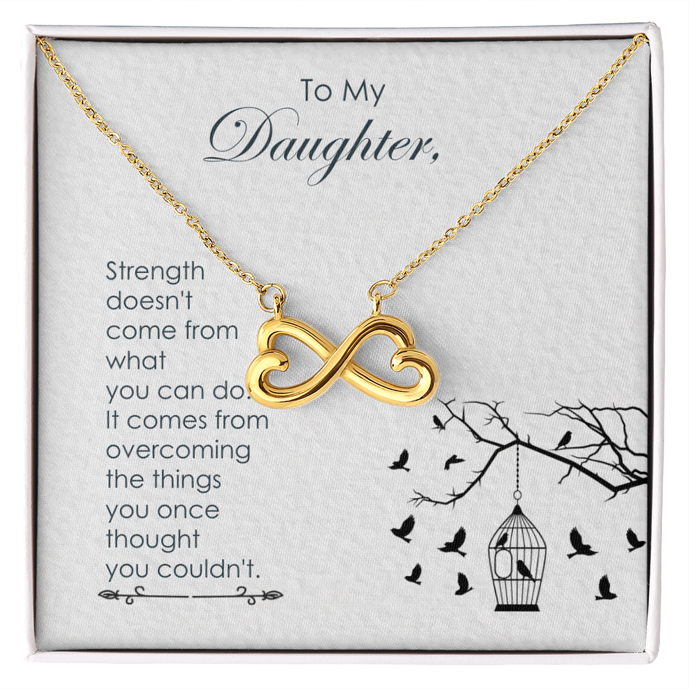 Best Gifts 305-To My Daughter Infinity Heart Necklace Gift from Parents