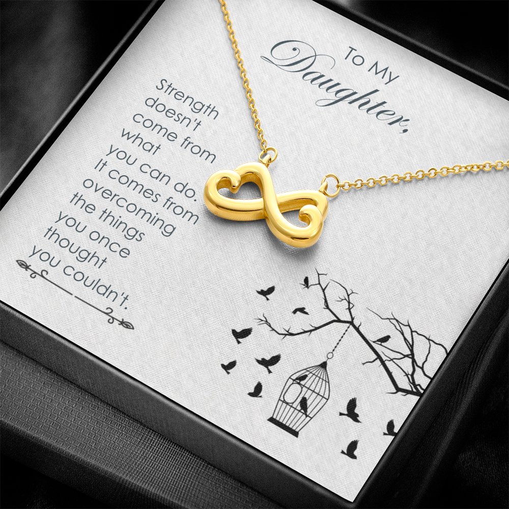 Best Gifts 305-To My Daughter Infinity Heart Necklace Gift from Parents
