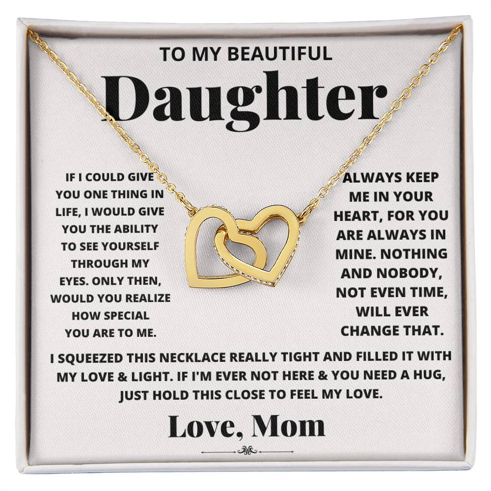 Best Gifts 305-To My Daughter Interlocking Hearts Necklace
