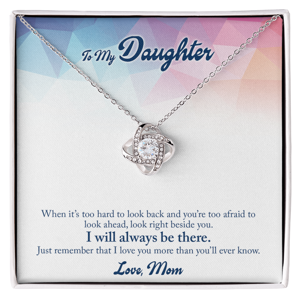 Best Gifts 305-To My Daughter Love Knot CZ Necklace Gift from Mom