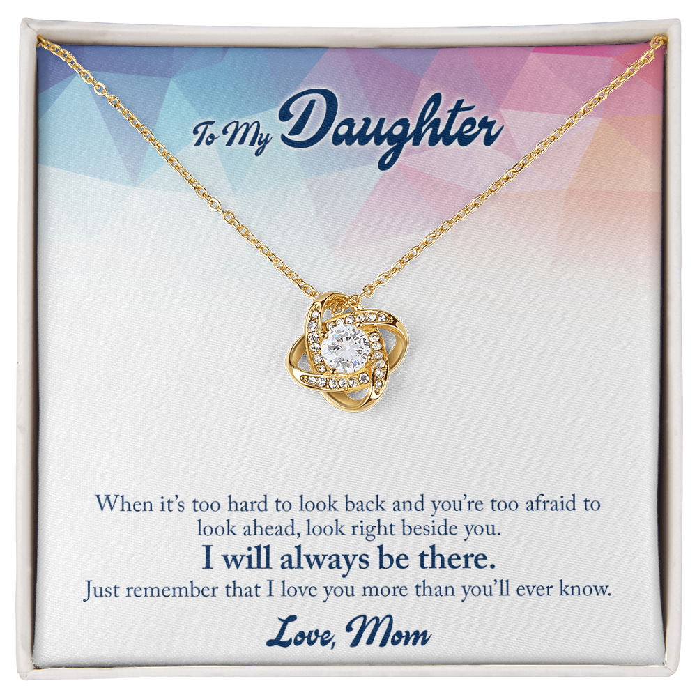 Best Gifts 305-To My Daughter Love Knot CZ Necklace Gift from Mom