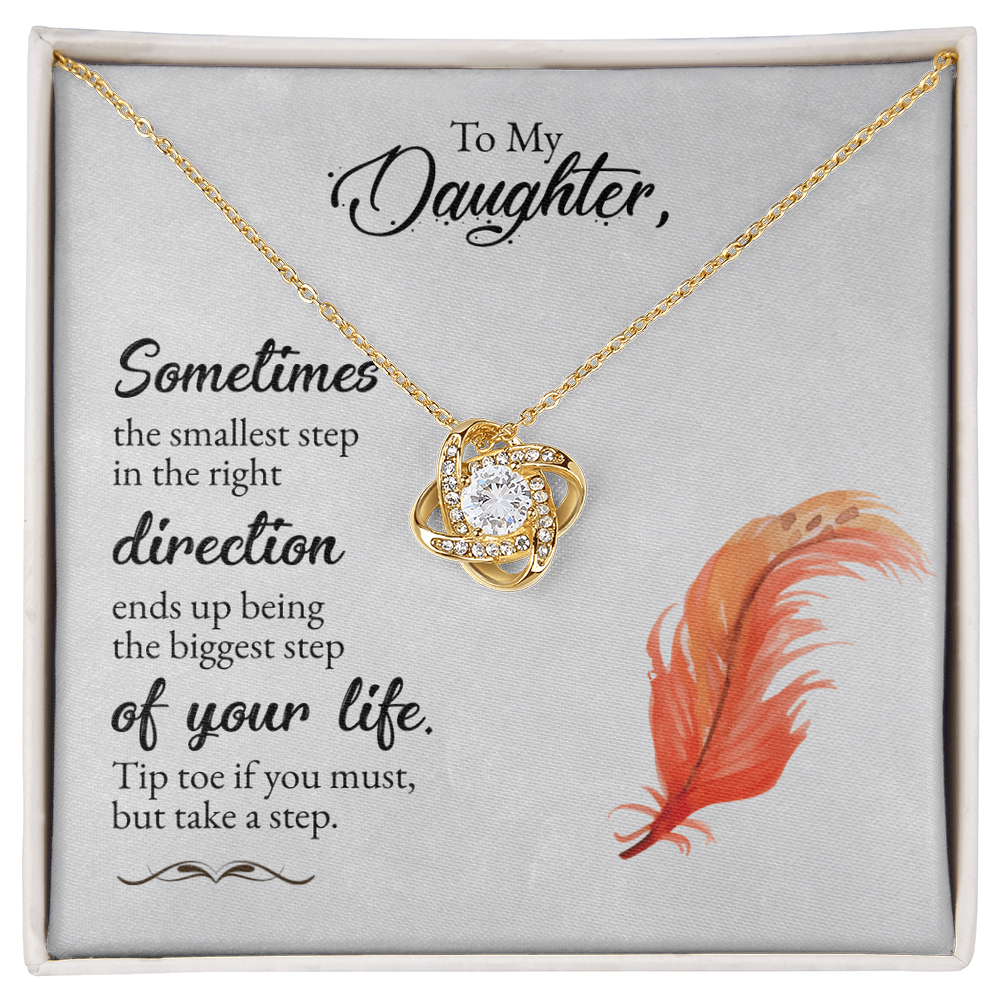 Best Gifts 305-To My Daughter Love Knot Necklace Encouraging Gift from Parents